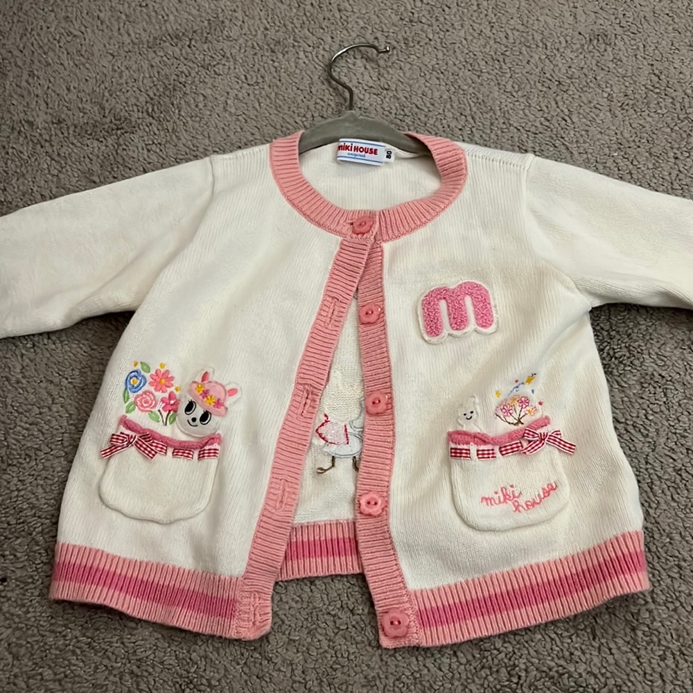 Miki House designer toddler cardigan - like new